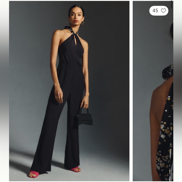 Anthropologie scotch & Soda Black Jumpsuit with Patterned Tie - Picture 4 of 16